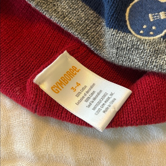 Gymboree Boys Striped Pullover UK Union Jack Appliqué with Matching Hat - Picture 8 of 8